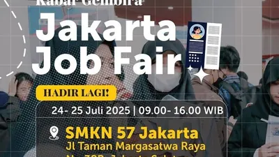 Jakarta Job Fair yang akan berlangsung pada 24-25 Juli 2025, pukul 09.00-16.00 WIB.