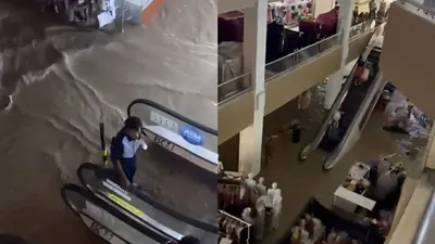 Viral! Beginilah Detik-detik Banjir Terjang Mega Mall Bekasi, Pengunjung dan Pedagang Terjebak