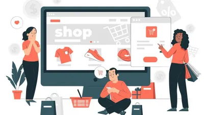 Ilustrasi belanja online.