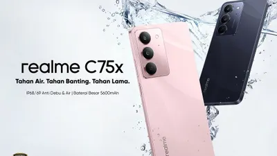 Realme C75x di Indonesia hadir dengan banderol harga 2 jutaan di segmen entry-level dengan membawa keunggulan tahan air di tiap kondisi.