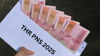 Ilustrasi pencairan&nbsp;Tunjangan Hari Raya (THR) untuk Aparatur Sipil Negara (ASN) termasuk THR PNS 2025.