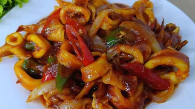 Menu Buka Puasa Sederhana: Cumi Pedas Manis dan Es degan Susu