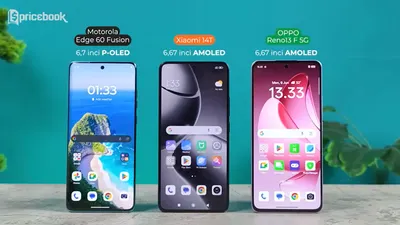 Motorola H60 Fusion vs Xiaomi 14T vs Oppo Reno 13F 5G Antara Baterai 5800mAh, Pengisian Tercepat, Performa Terkuat, Mana Worth It?