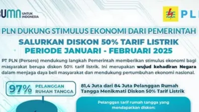 PLN sedang ada diskon 50 persen untuk bulan Januari dan Februari