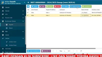 Banyak operator sekolah menghadapi kendala dalam pengelolaan rombongan belajar (rombel) di aplikasi Dapodik 2025.b.