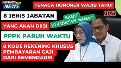 Berdasarkan Keputusan MenPAN-RB Nomor 16 Tahun 2025, ada delapan jenis jabatan yang bisa diisi oleh PPPK Paruh Waktu.