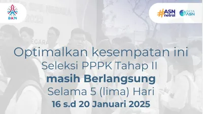 Proses pendaftaran PPPK Tahap 2 tahun 2024 kembali diperpanjang hingga 20 Januari 2025. BKN beberkan alasannya