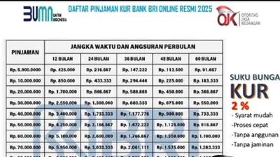 Pinjaman hingga Rp500 Juta Suku Bunga Rendah, Ini Cara Mudah Ajukan KUR BRI 2025 Online! Cukup Pakai HP Saja