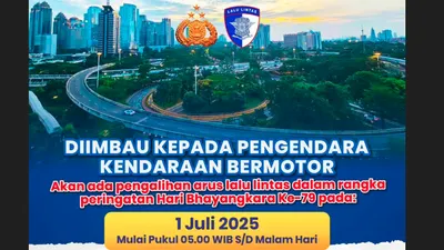 Sampai Malam Hari, Hati-hati Terjebak Macet di Pesta HUT Bhayangkara 2025, Hindari 9 Ruas Jalan INI! 