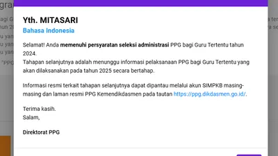 Illustrasi. PPG Guru Tertentu 2024 Telah Diumumkan, Segera Buka Akun SIMPKB 