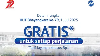 Kamu pengguna transportasi umum? Ada harga spesial Hari Bhayangkara 2025 loh yakni Rp1 saja.
