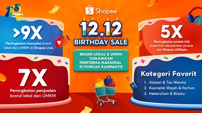 12.12 Birthday Sale Dorong Penjualan Brand Lokal &amp; UMKM Naik 7 Kali Lipat