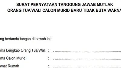 Link Download SPTJM Tidak Buta Warna untuk Pendaftaran SPMB Jakarta 2025, Tinggal Klik!