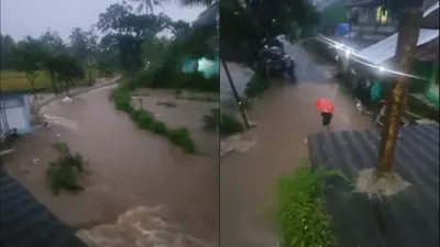 Puluhan rumah di tiga kecamatan di Cianjur dilanda banjir bandang pada Sabtu malam