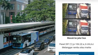 Illustrasi. Sistem tilang elektronik kembali disorot setelah sebuah bus TransJakarta yang diduga terkena tilang meskipun melintas di jalur busway
