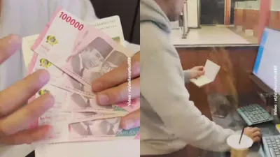 Dalam video tersebut, seorang turis asal China berkepala plontos menyelipkan uang sebesar Rp500 Ribu saat ingin ke Indonesia.