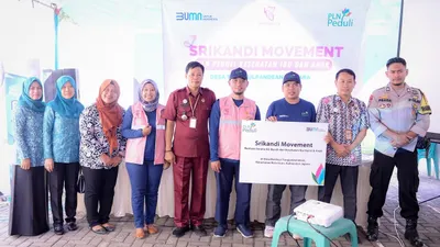 Lebih dari 70 peserta antusias mengikuti pemeriksaan kesehatan gratis untuk ibu hamil dan anak-anak yang bertempat di Desa Tunggul Pandean.