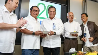 perayaan ulang tahun BTN Syariah ke-20 di Jakarta, Jumat (14/2).