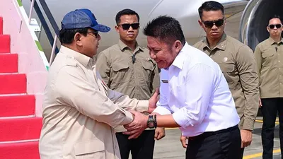 Tingkatkan Produksi Pangan Sumsel 5 Besar Nasional,&nbsp;Presiden Prabowo Puji Prestasi Gubernur Herman Deru