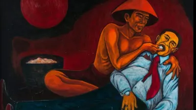 Polemik pameran lukisan bertema Kedaulatan Pangan dari Seniman Yos Suprapto. 