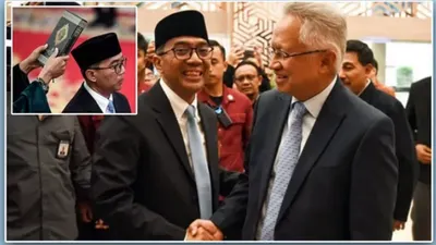 Presiden Prabowo melakukan pergantian jabatan Mendikti Saintek dari Satryo Soemantri Brodjonegoro ke Brian Yuliarto.