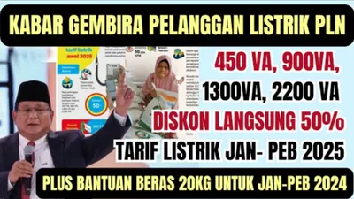Berlaku di Bulan Januari 2025, KPM Bansos dan Masyarakat Kategori ini Akan Mendapat Bantuan Beras dan Diskon Listrik!