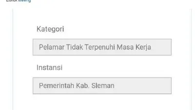 Memasuki pendaftaran seleksi PPPK periode 2 tahun 2024, banyak pelamar yang mengeluh tentang munculnya keterangan tidak memenuhi masa kerja.