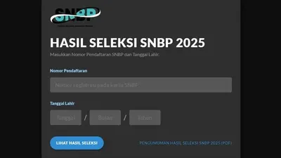 Peserta dapat cek pengumuman SNBP 2025 pada link https://pengumuman-snbp.snpmb.id/ dengan memasukkan nomor pendaftaran dan tanggal lahir.