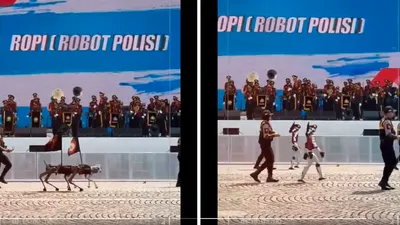 Fungsi atau kegunaan robot humanoid, robodog atau robot anjing dan robot penjinak bom hingga prediksi harga yang dipamerkan Polri 