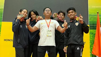 Dimas Lukito Wardhana (23), meraih medali emas dalam ajang bergengsi Asian MuaythaiChampionship 2025 di Thai Nguyen, Vietnam yang digelar 20-26 Juni 2025.