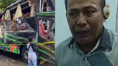 Sadira, sopir bus yang mengalami kecelakaan maut di Ciater Subang. 
