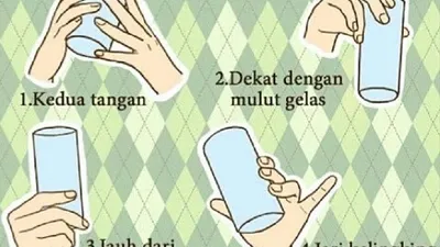Ilustrasi tes kepribadianlewat cara memegang gelas