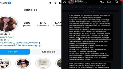 Istri Pejabat Jelita Jeje Sebut Sering ke Luar Negeri dan Dapat Fasilitas Mewah dari Pengusaha