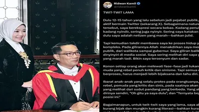 Jejak Digital Ridwan Kamil di Akun X Kembali Viral