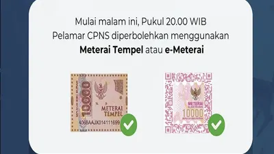 Pelamar&nbsp;CPNS 2024 Sudah Boleh Pakai Meterai Tempel dan E-Meterai 