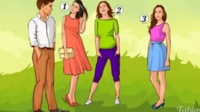 Bakat jadi psikolog, tebak wanita mana yang dicintai pria baju putih dalam gambar