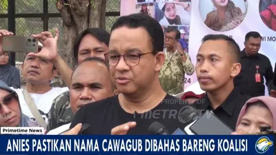 Bakal calon Gubernur Jakarta, Anies Baswedan, belum menentukan siapa yang akan menjadi pendamping dalam Pilkada Jakarta 2024.