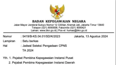 H-4 Pembukaan Rekrutmen CPNS 2024! BKN Resmi Rilis Jadwal Terbaru Seleksi CASN, Cek Informasi Selengkapnya di Sini!