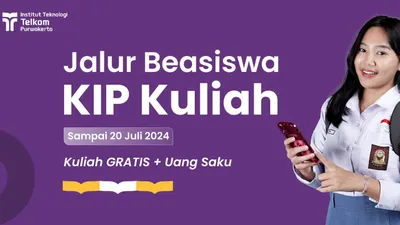 Institut Teknologi Telkom Purwokerto (ITTP) membuka kesempatan bagi siswa berpotensi untuk mendapatkan Beasiswa KIP Kuliah.