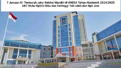 7 Jurusan S-1 Termurah Jalur Seleksi Mandiri di UNESA Tahun Akademik 2024/2025: UKT Mulai Rp500 Ribu dan Tertinggi Tak Lebih dari Rp6 Juta