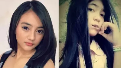 Pemeran Vina di Film (kiri) dan Vina Asli (kanan)