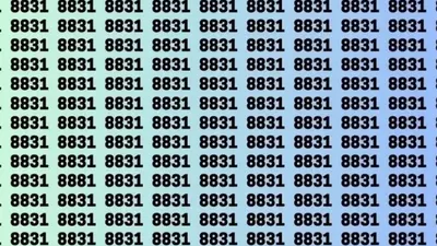 Bisakah Kamu Menemukan Angka 8881 di Antara Angka 8831 dalam 12 Detik? Tes Ketajaman Matamu Sekarang!