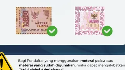 Ketentuan Penggunaan Meterai Tempel untuk Pendaftaran CPNS 2024, Awas Jangan Sampai Salah!