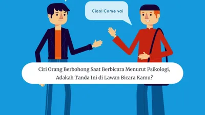 Ilustrasi berbohong saat berbicara.