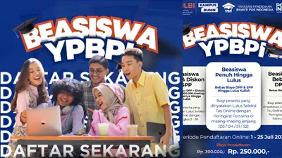 Ingin Kuliah Tanpa Biaya? Yayasan Pendidikan Bhakti Pos Indonesia Punya 3 Program Beasiswa, Daftar Seleksi Online Sekarang!