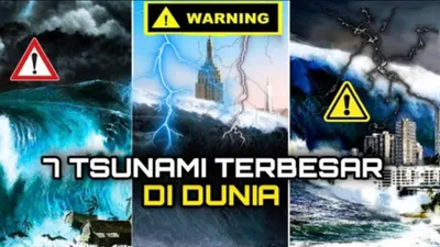 Ilustrasi Tsunami Terbesar di Dunia