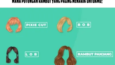 Ada empat potongan rambut dan kamu diminta untuk memilih satu potongan rambut yang paling menarik, waktumu hanya 10 detik untuk memilih.