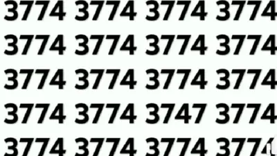 Tes IQ: Yakin Bisa Menebak Angka Berbeda dari Kumpulan 3374 dalam 5 Detik? Tunjukkan Ketelitianmu