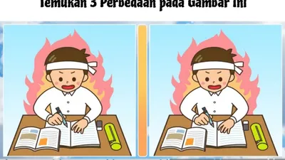 Tes IQ: Kurang Teliti dan Fokus Menurun? Temukan 3 Perbedaan pada Gambar Pria Sedang Semangat Belajar