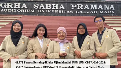 41.973 Peserta Bersaing di Jalur Mandiri UGM 2024: Cek 7 Jurusan dengan UKT dan IPI Termurah di UGM